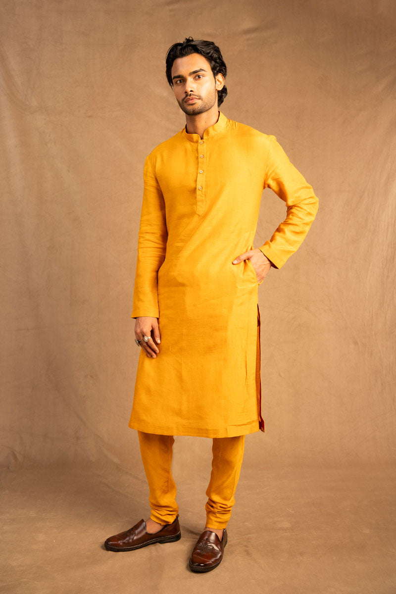 Trishula set of 3 Haldi ( kurta + churidar + jacket )