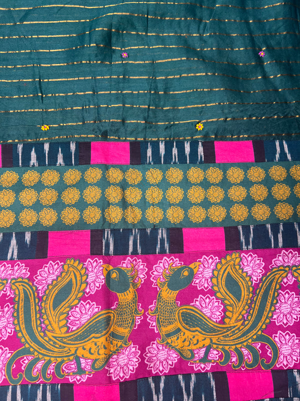 Green Chanderi embroidered dupatta (Copy)