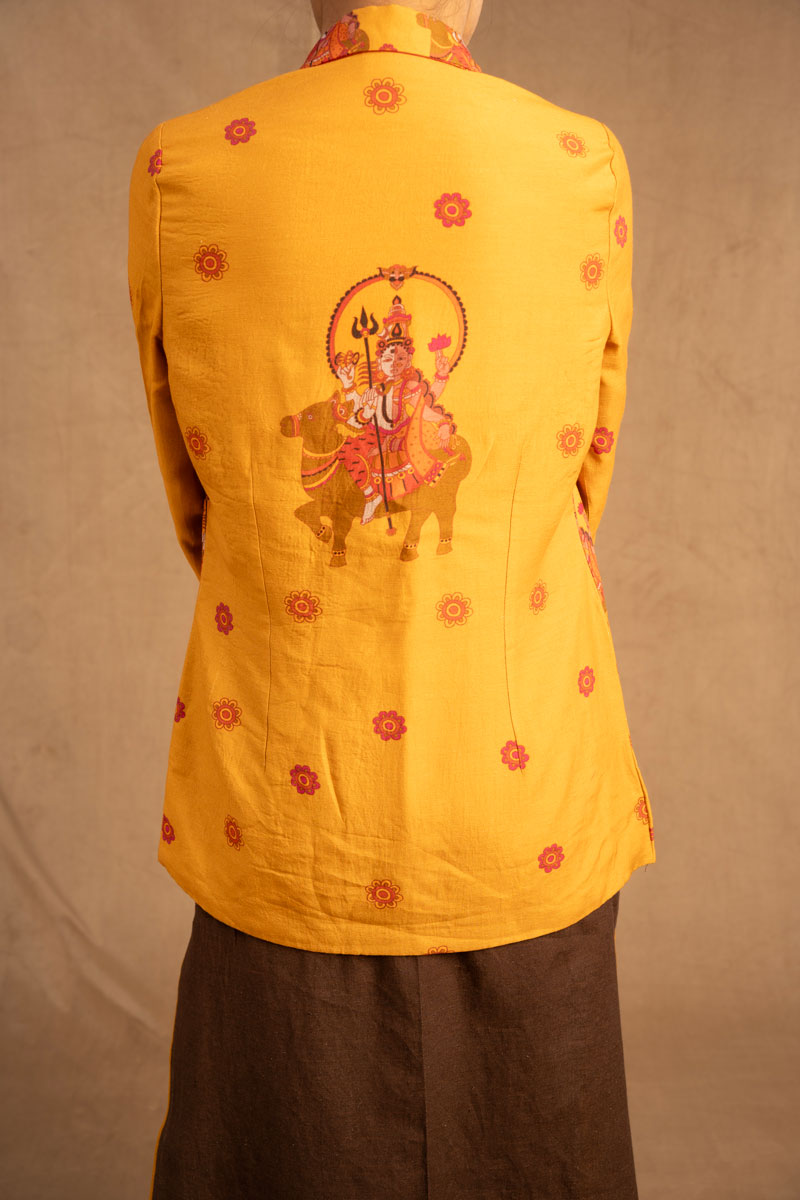 Kailasa  jacket + Kurti - yellow (Set of 2)