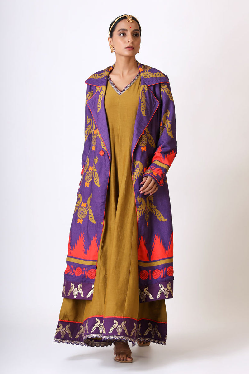 PRATEETI PURPLE TRENCH COAT