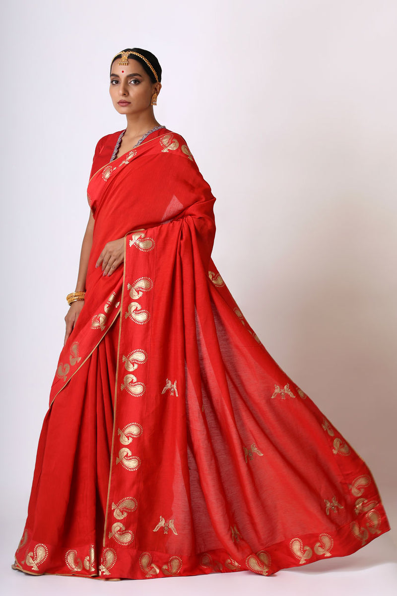 PREM MAYIL EMBROIDERED SAREE