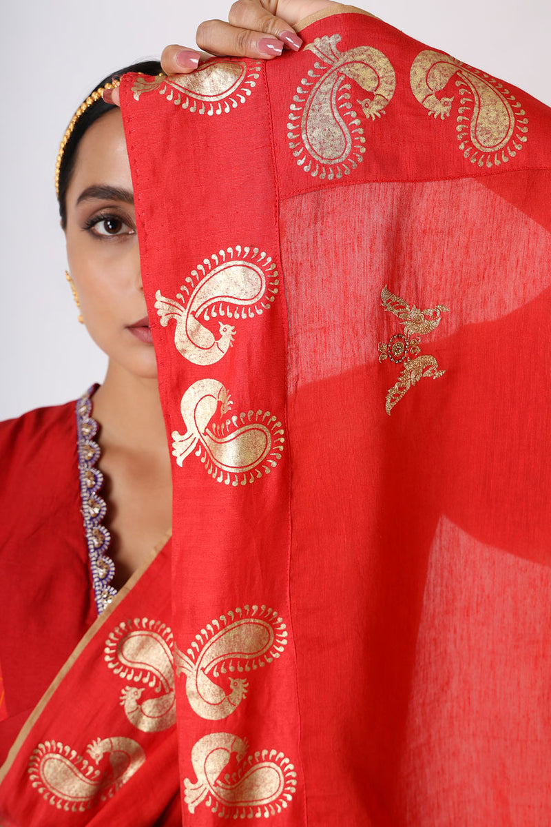 PREM MAYIL EMBROIDERED SAREE