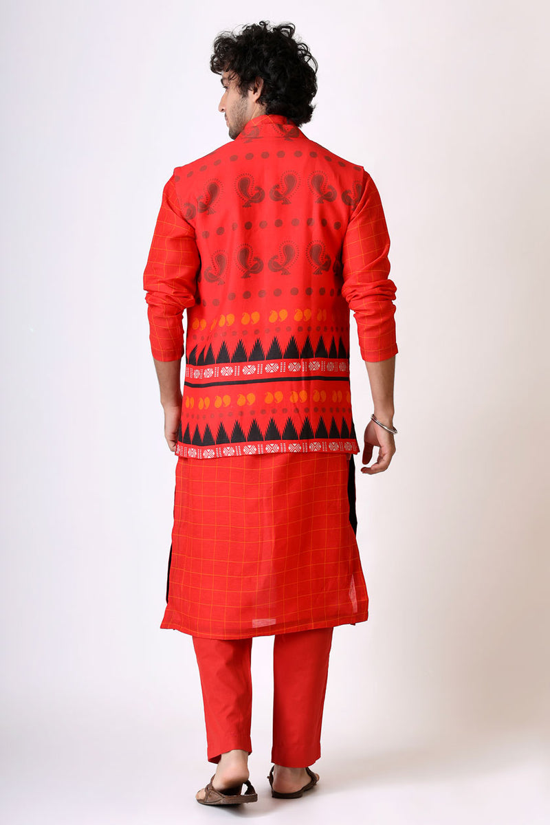 PREM RED MAYIL JACKET