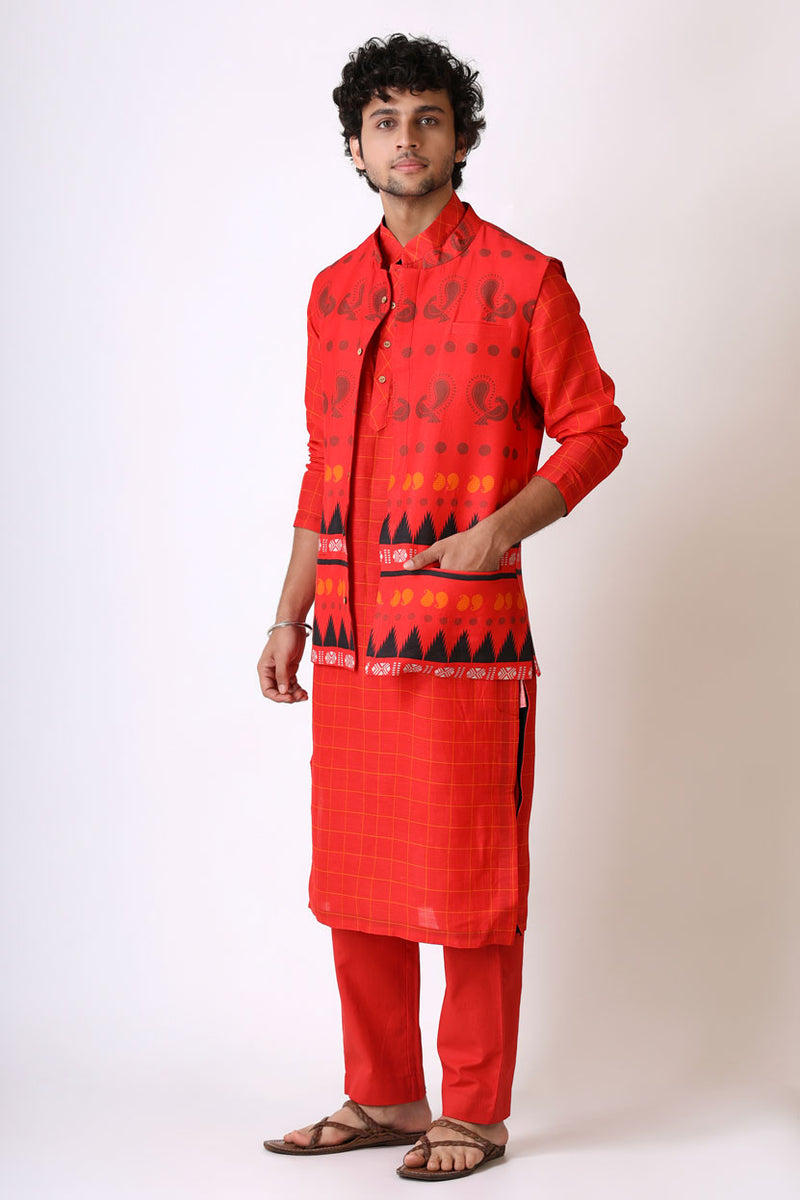 PREM RED MAYIL JACKET