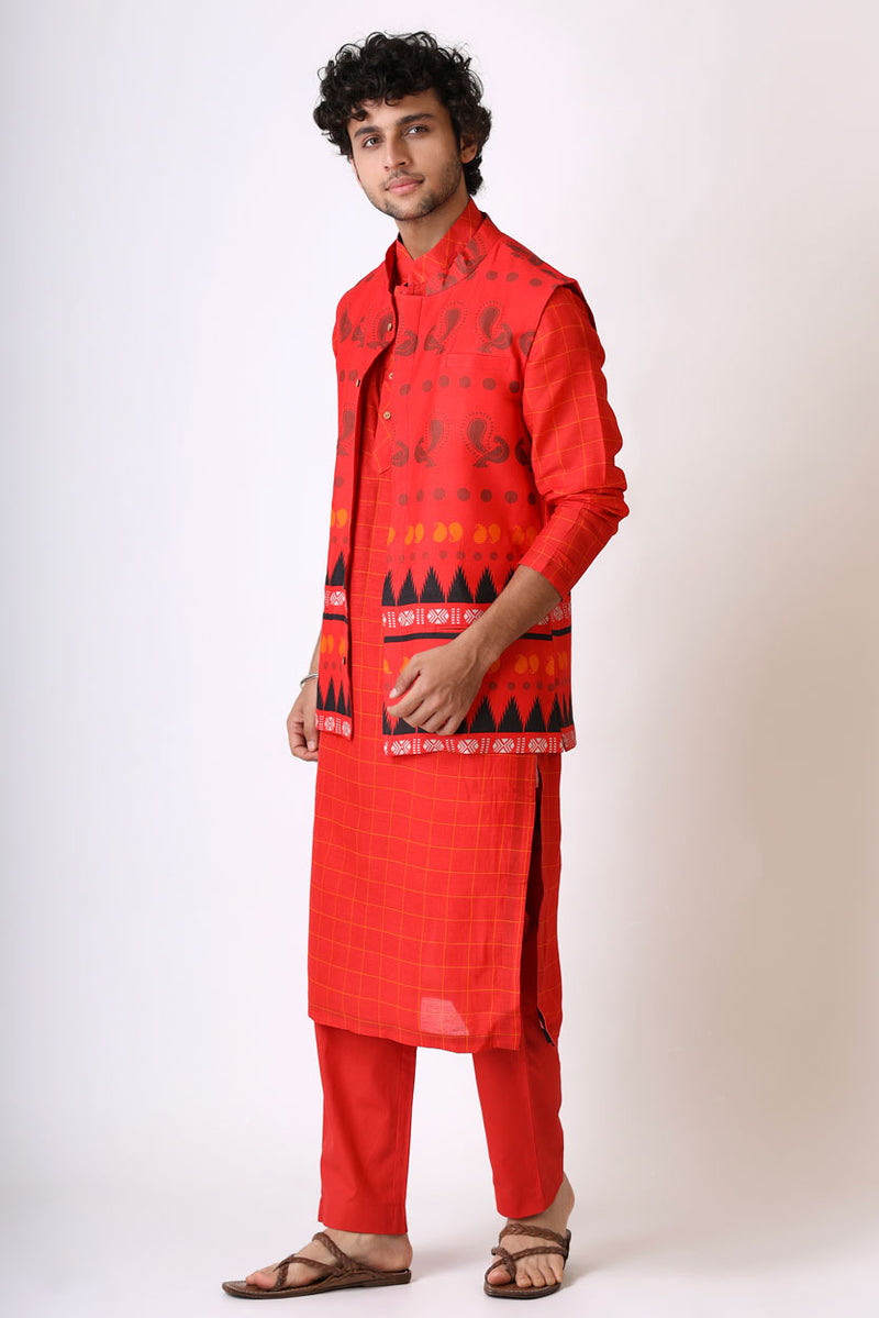 PREM RED MAYIL JACKET