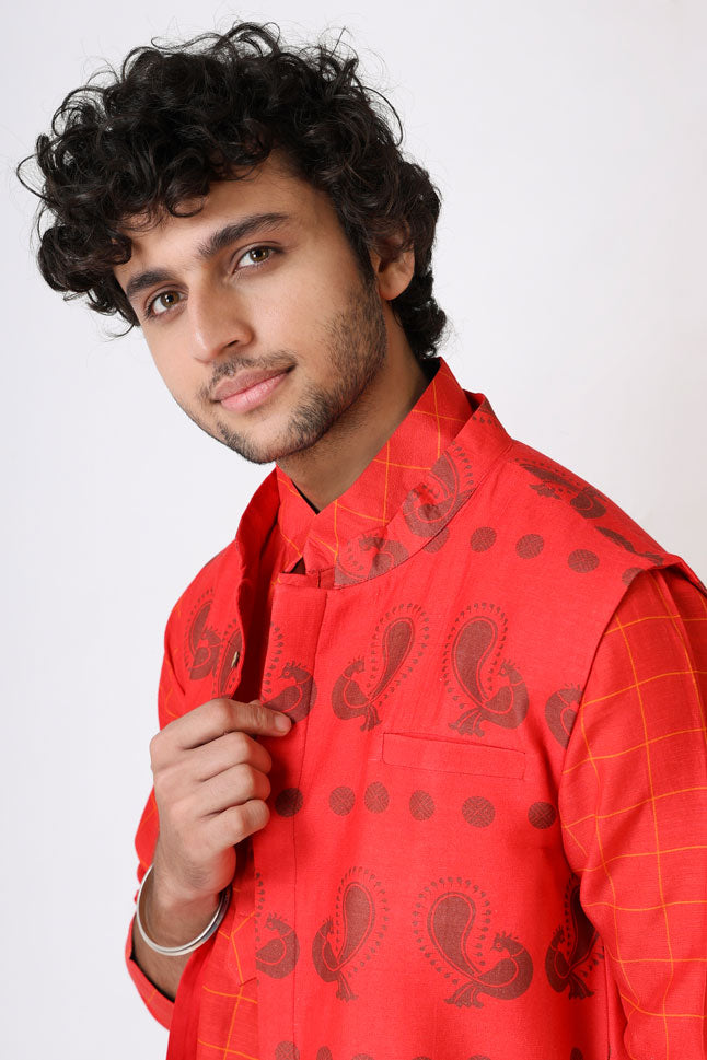 PREM RED MAYIL JACKET