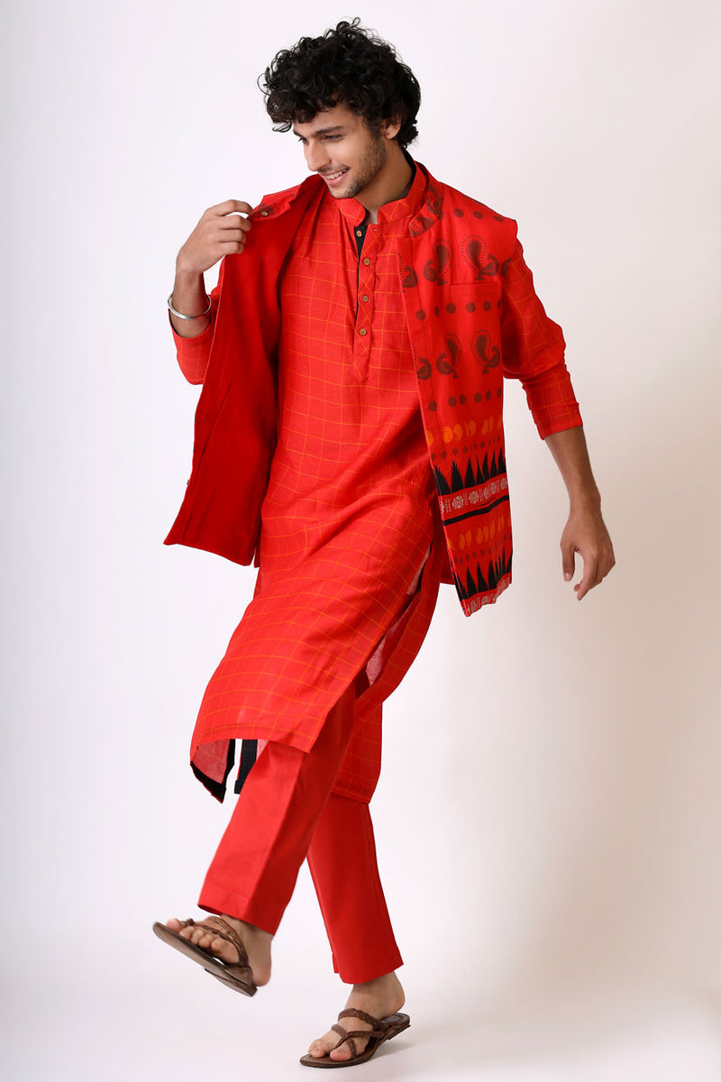 PREM RED MAYIL JACKET