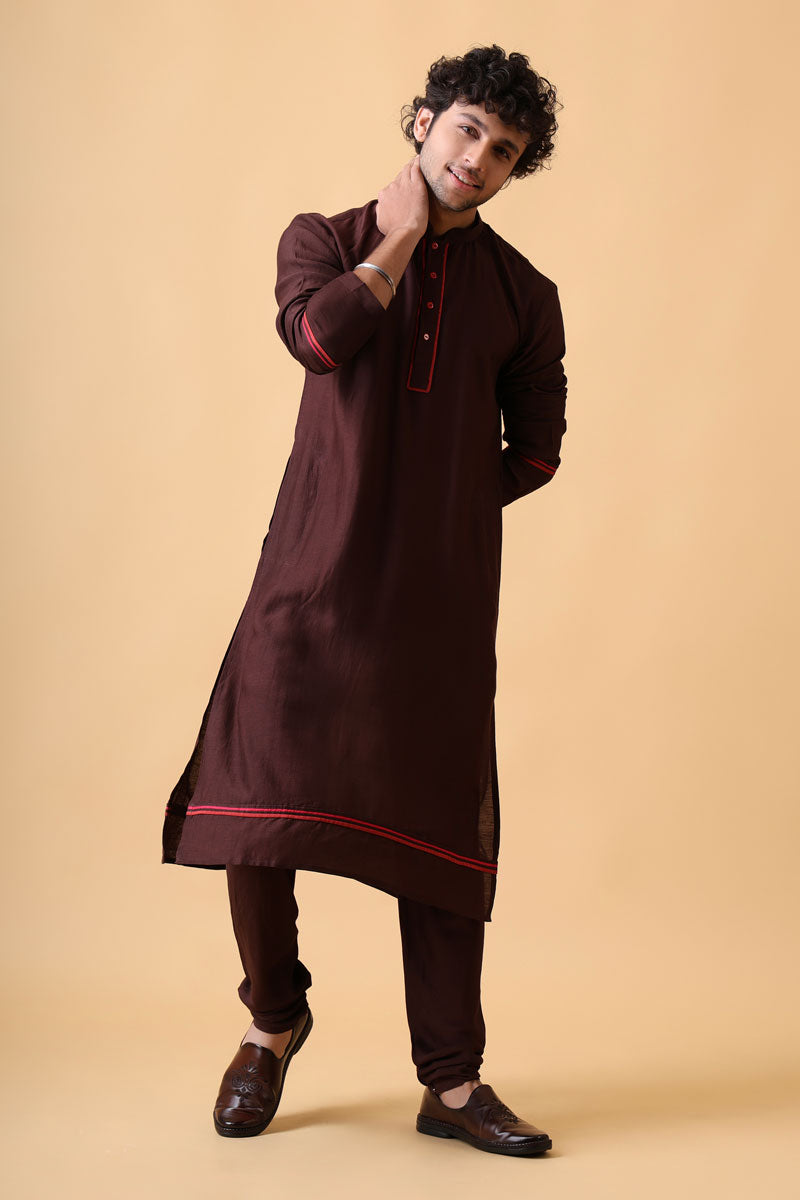 PRITHVI CHESTNUT SET (kurta + churidar)