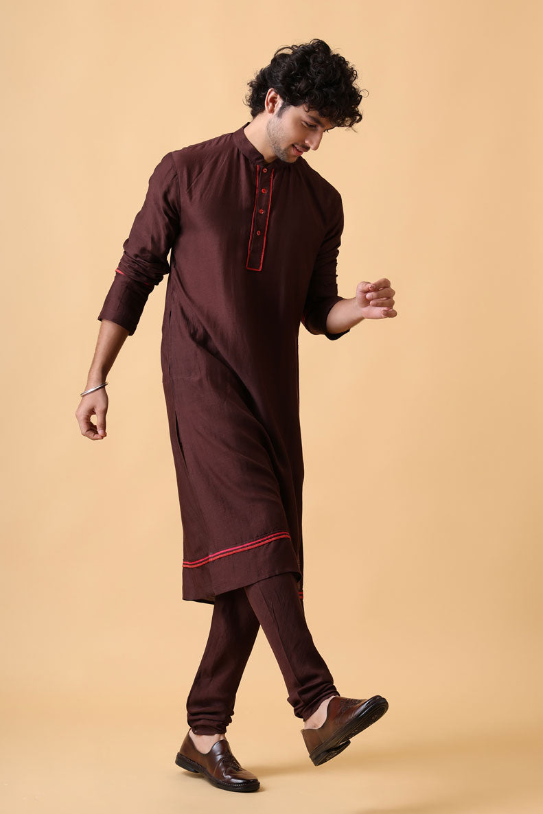 PRITHVI CHESTNUT SET (kurta + churidar)