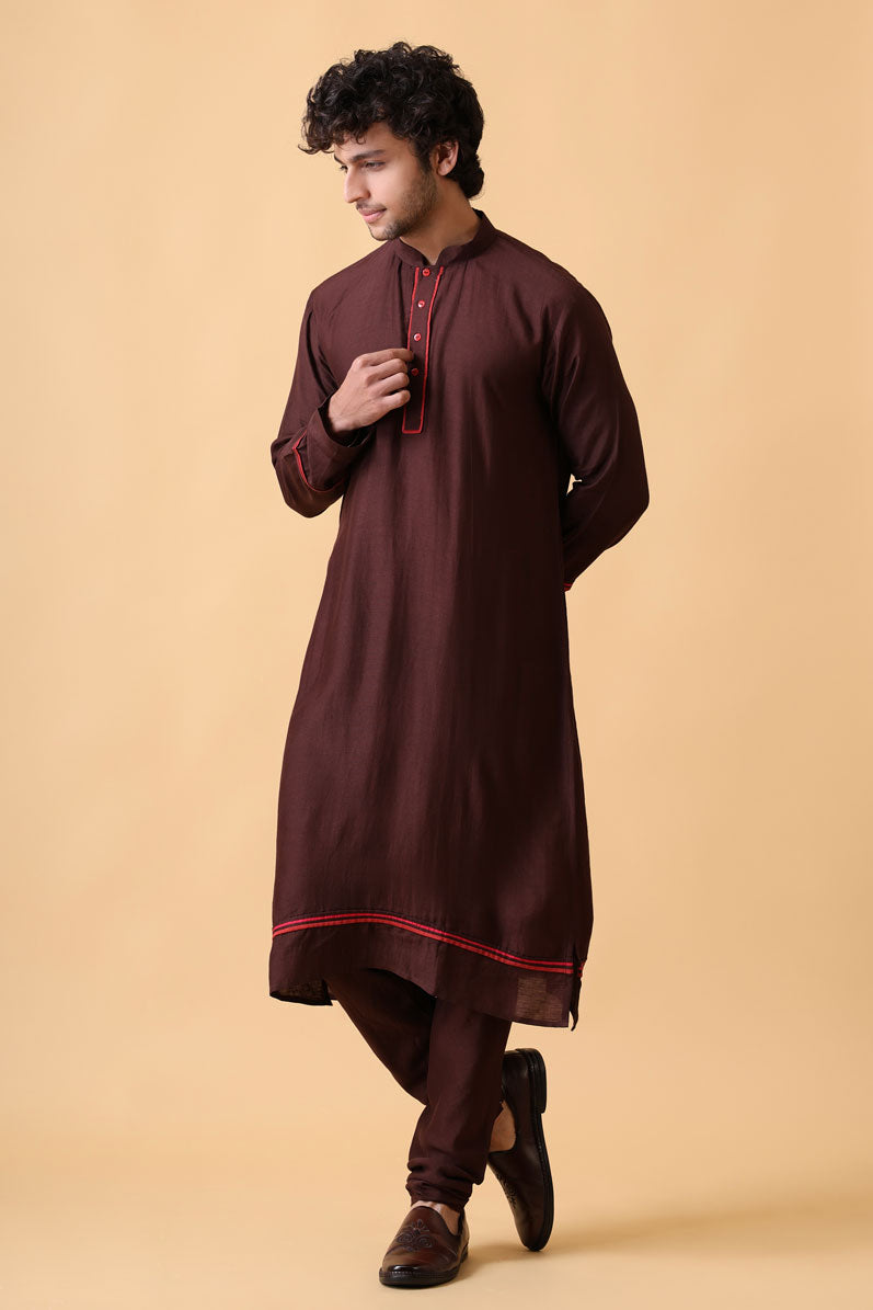 PRITHVI CHESTNUT SET (kurta + churidar)