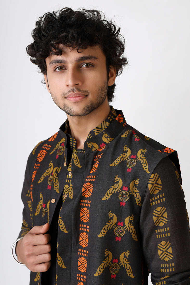 SANGHARSH BLACK MAYIL JACKET