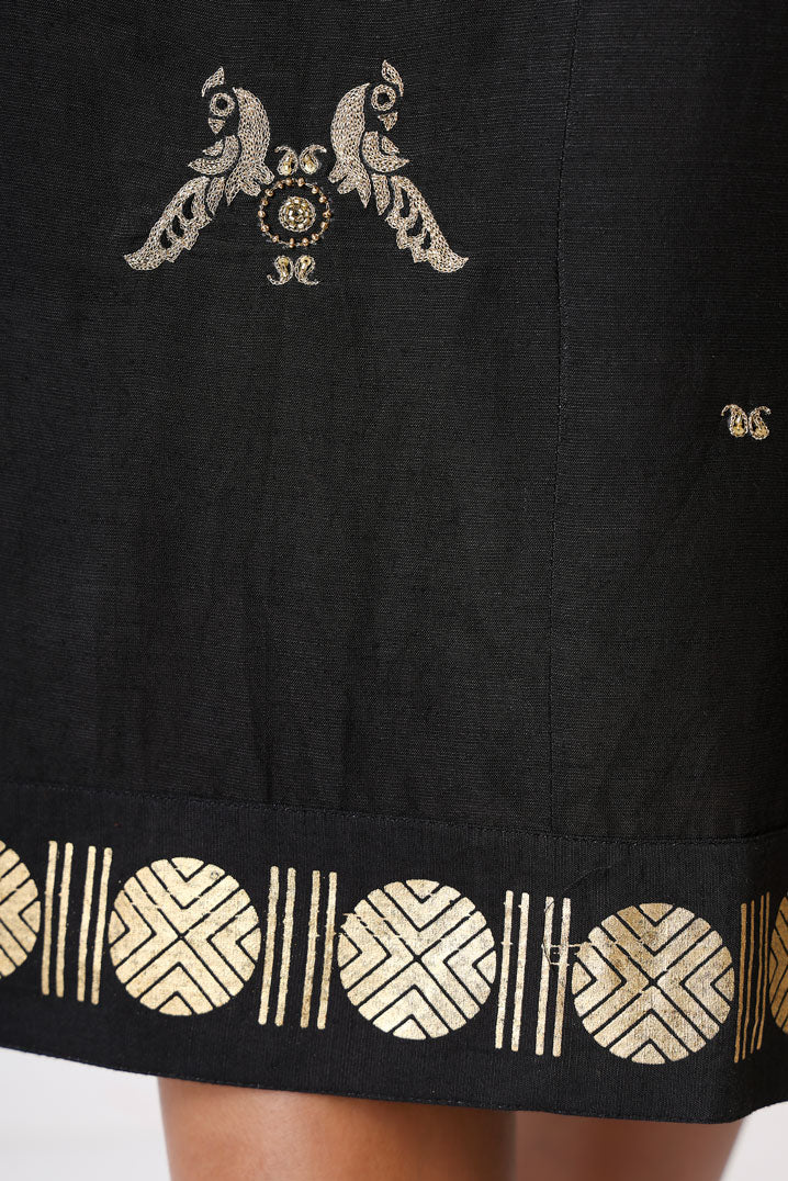 LITTLE BLACK EMBROIDERED MAYIL DRESS