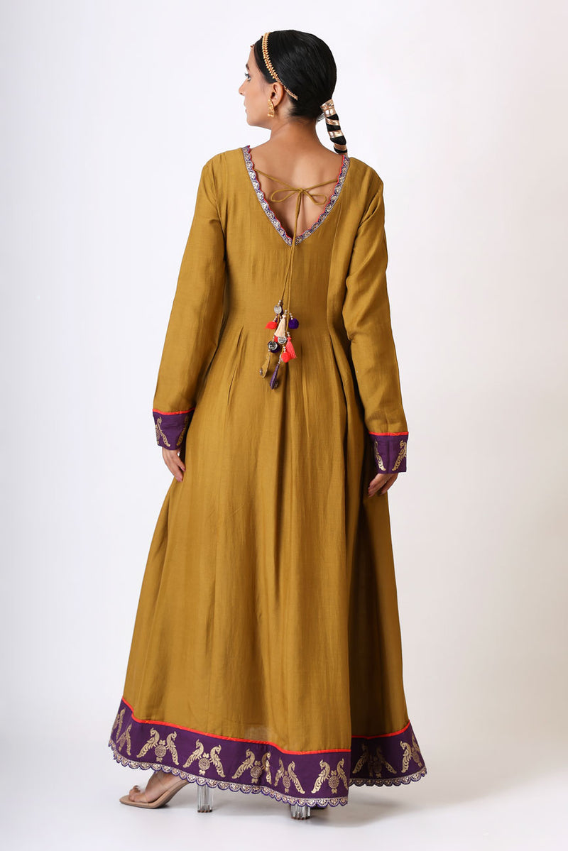 Sambandh Olive anarkali dress