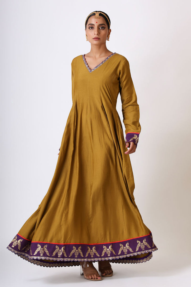 Sambandh Olive anarkali dress