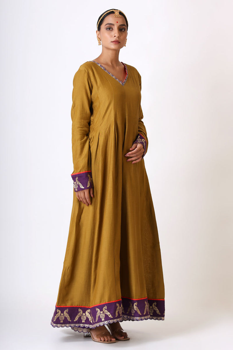 Sambandh Olive anarkali dress