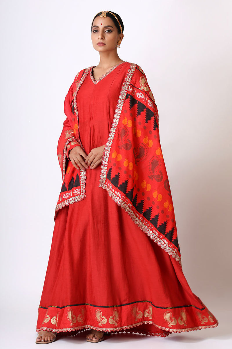 Sambandh Red anarkali dress