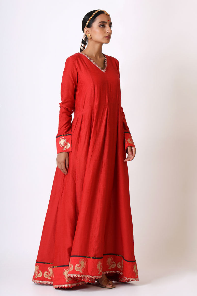 Sambandh Red anarkali dress