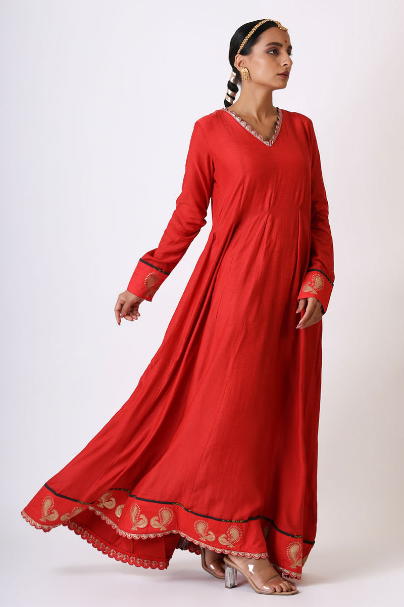 Sambandh Red anarkali dress