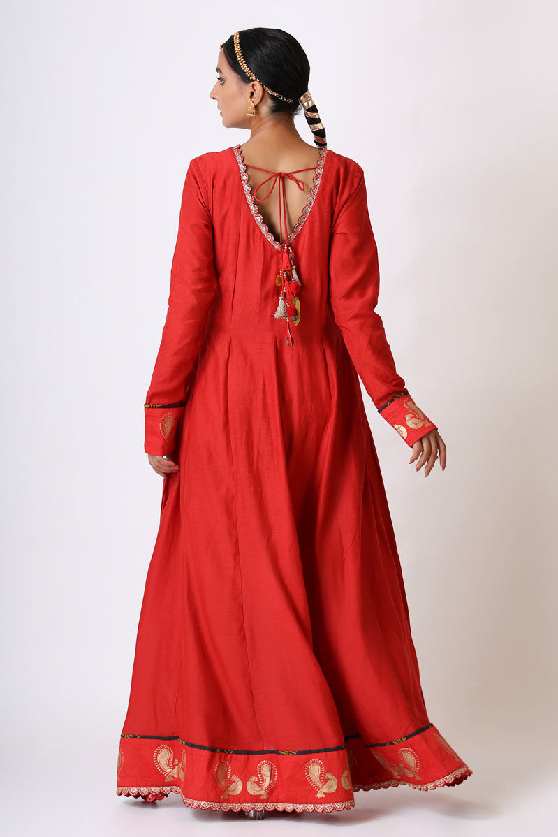 Sambandh Red anarkali dress