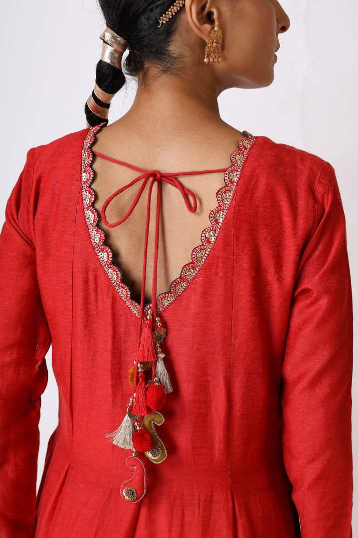 Sambandh Red anarkali dress