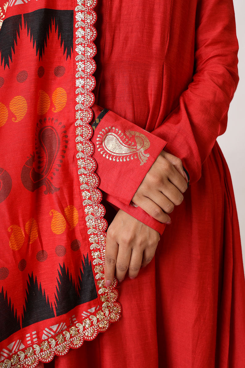 Sambandh Red anarkali dress