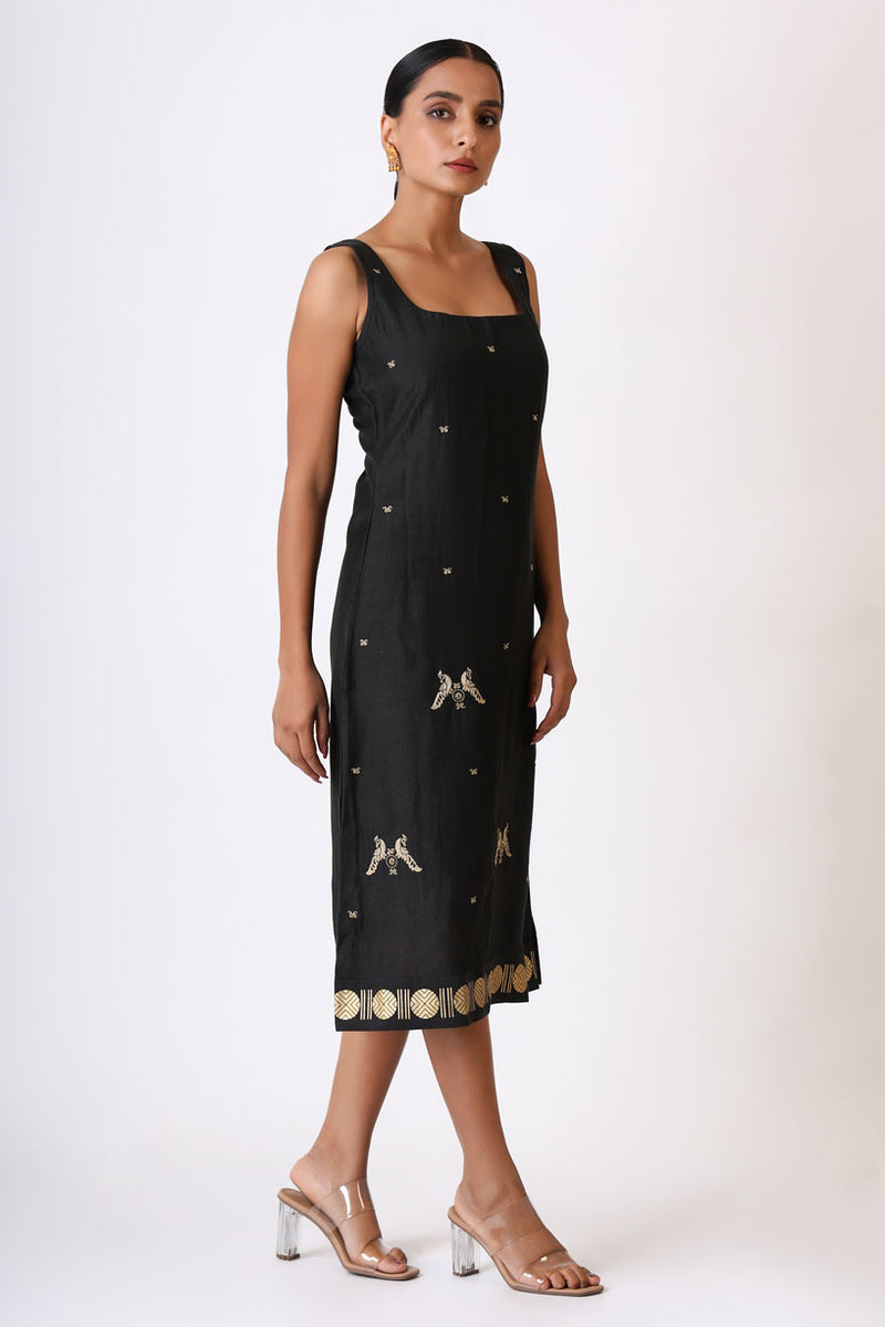 LITTLE BLACK EMBROIDERED MAYIL DRESS