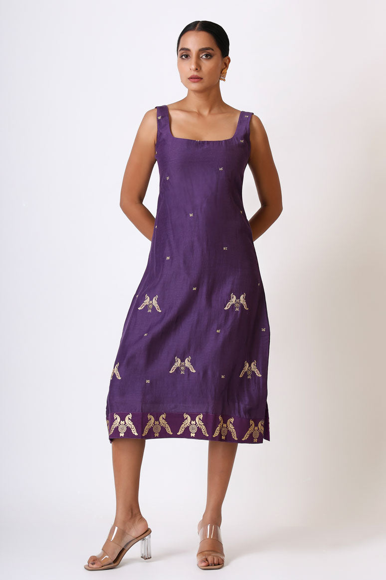 LITTLE PURPLE EMBROIDERED MAYIL DRESS