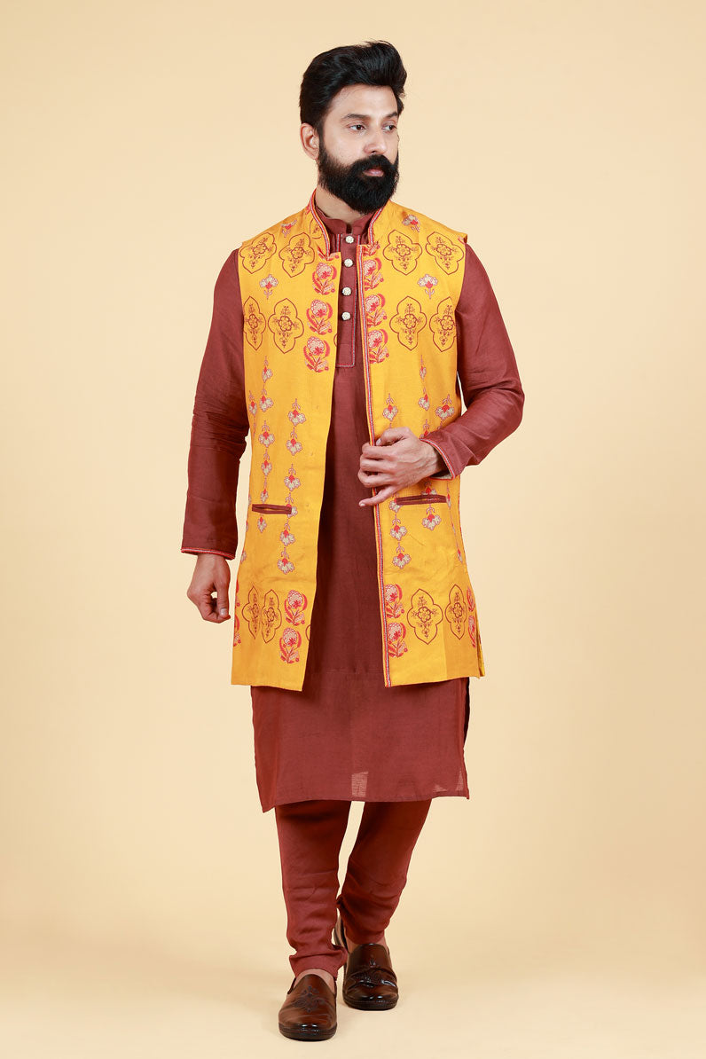 NAVIKA KURTA + CHURIDAR + JACKET SET