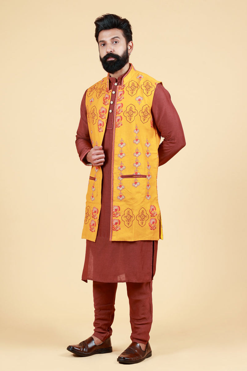 NAVIKA KURTA + CHURIDAR + JACKET SET