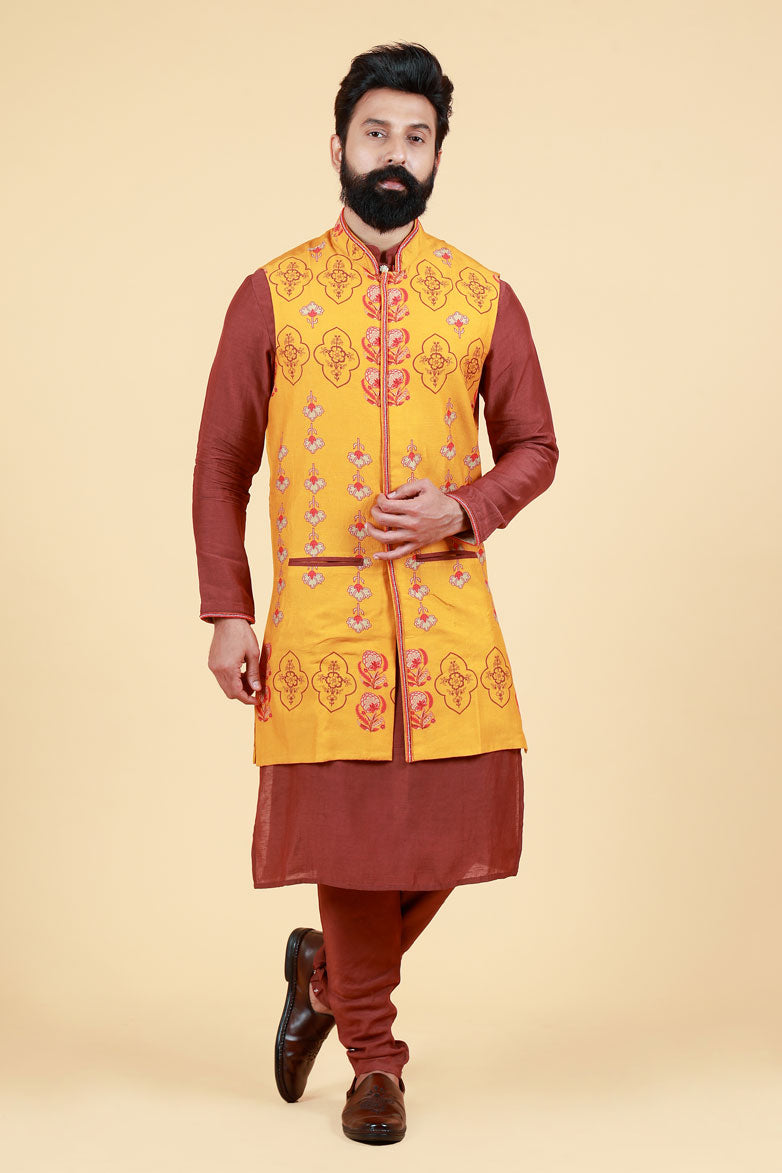 NAVIKA KURTA + CHURIDAR + JACKET SET