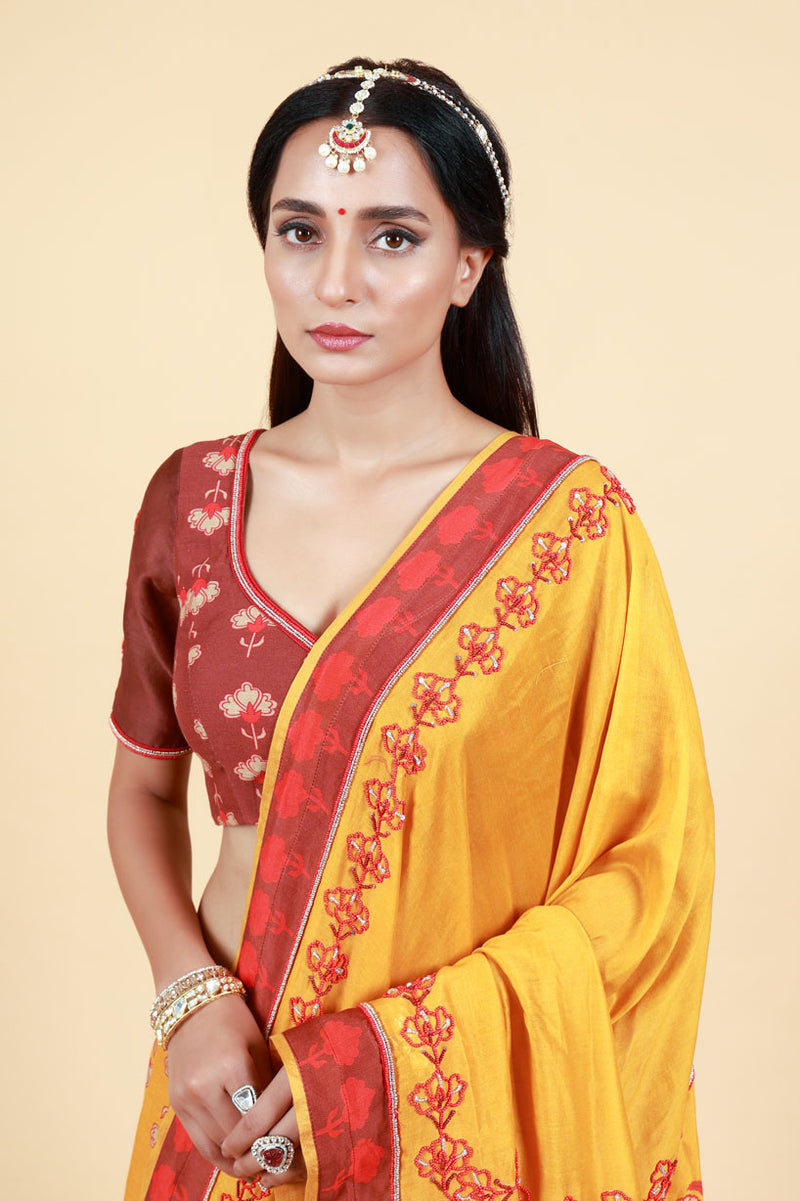 Kusum brown blouse