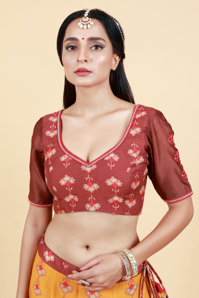 Kusum brown blouse