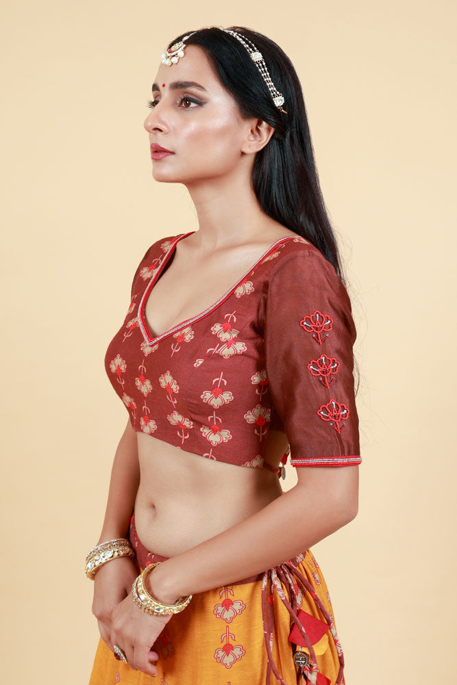 Kusum brown blouse