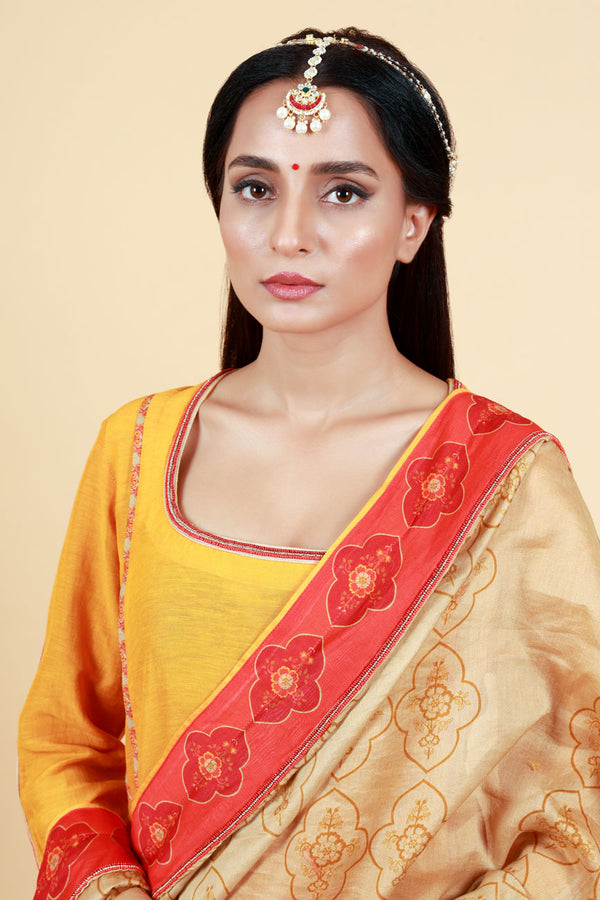 RASALA HALDI KURTA PALAZZO + DUPATTA SET