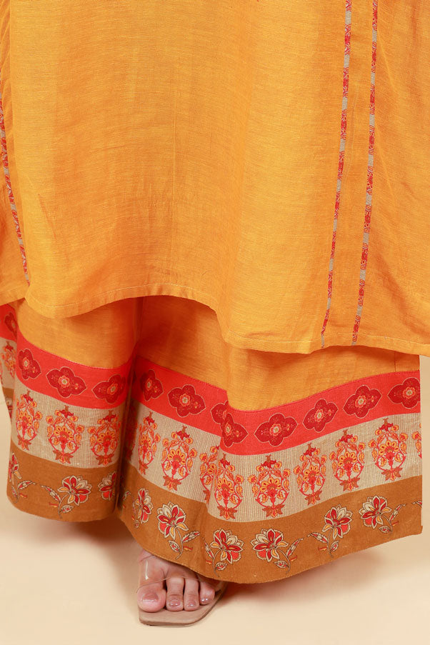 RASALA HALDI KURTA PALAZZO + DUPATTA SET