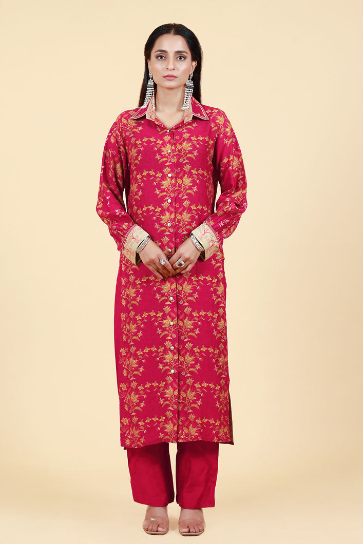 TARUNI MAROON KURTA + PANT SET