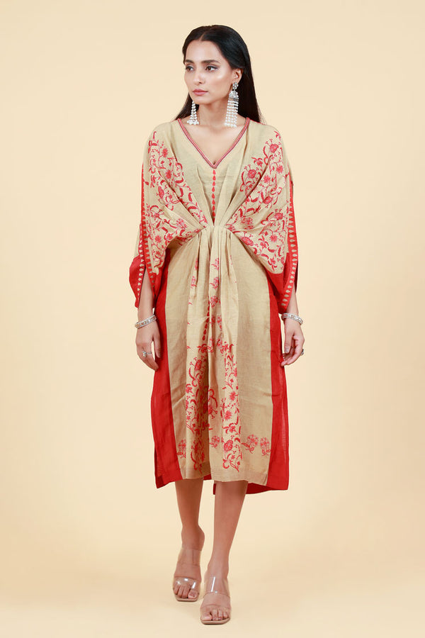 RUCHIKA BEIGE KAFTAN DRESS