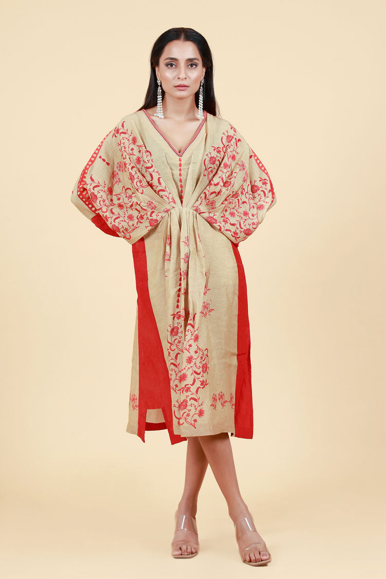 RUCHIKA BEIGE KAFTAN DRESS