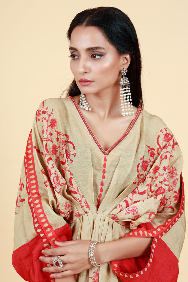 RUCHIKA BEIGE KAFTAN DRESS