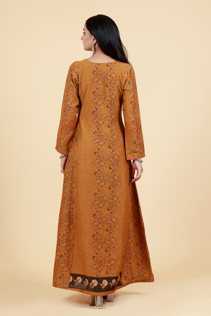 PHOOL OLIVE ANARKALI DRESS