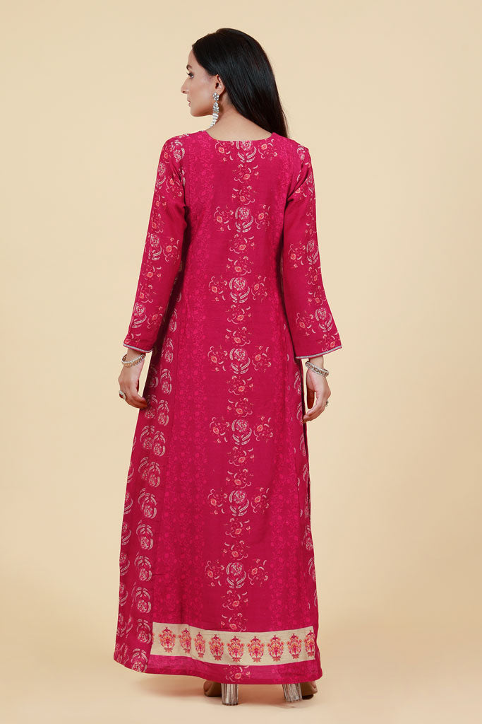 PHOOL MAROON ANARKALI DRESS