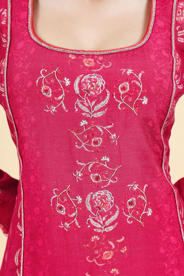 PHOOL MAROON ANARKALI DRESS