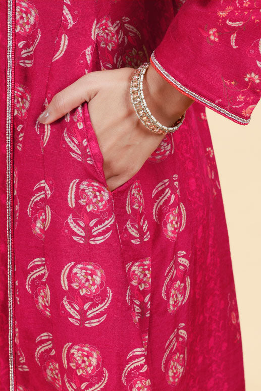 PHOOL MAROON ANARKALI DRESS