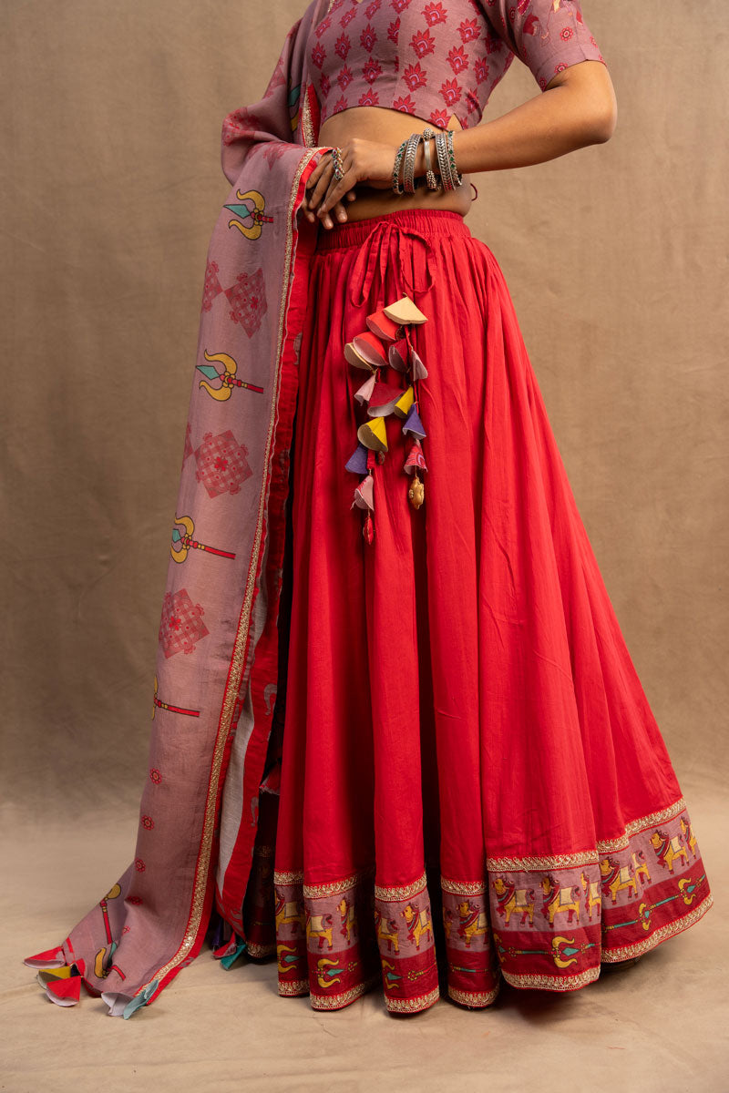 Trishula Lehenga (set of 3)